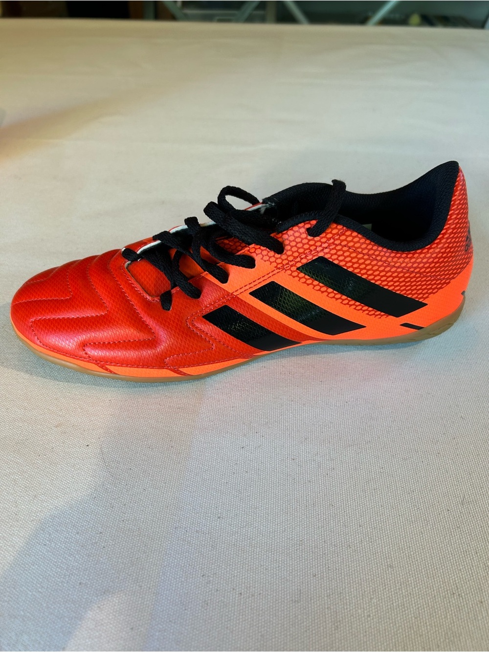 Adidas Men's Indoor Soccer Futsal Shoes Neon Red Orange Size 8.5